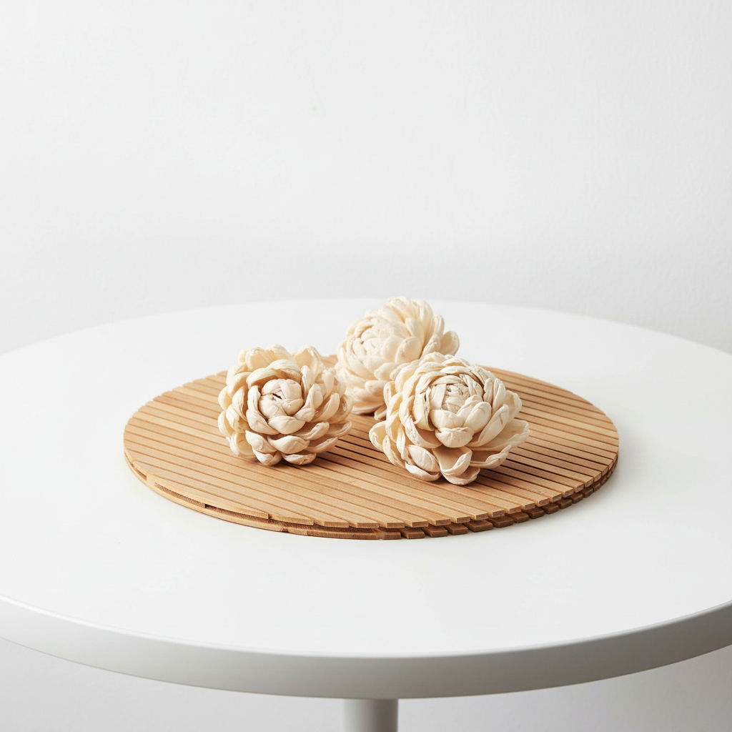 Květ Shola Ninza – smetanová Chrysanthemum z přírodního materiálu pro sušené aranžmá